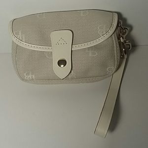 Dooney &Bourke OFF-WHITE CANVAS Wristlet